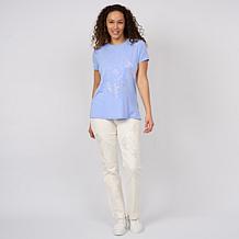 DG2 by Diane Gilman Everyday Jersey Cap-Sleeve Top
