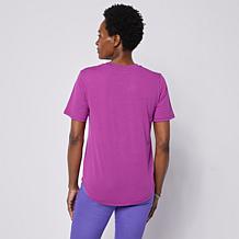 DG2 by Diane Gilman Everyday Jersey Embellished Crew Neck Tee