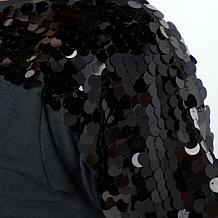 DG2 by Diane Gilman Everyday Jersey Paillette Yoke Knit Top