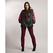 DG2 by Diane Gilman Faux Leather Belted Moto Vest