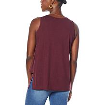 DG2 by Diane Gilman Faux Suede Easy Tank