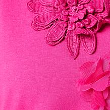 DG2 by Diane Gilman Floral Applique Embellished Top