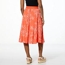 DG2 by Diane Gilman Floral Print Midi Skirt
