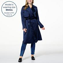 DG2 by Diane Gilman Just Like Silk Duster Trench Coat