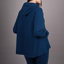 DG2 by Diane Gilman Knit Flex Crystal Trimmed Swing Jacket