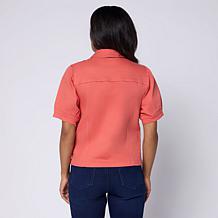 DG2 by Diane Gilman Legacy Stretch Denim Puff Sleeve Jacket