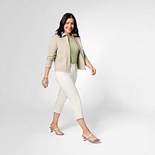DG2 by Diane Gilman Legacy Stretch Paneled Straight Leg Crop Jean