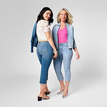 DG2 by Diane Gilman Legacy Stretch Paneled Straight Leg Crop Jean