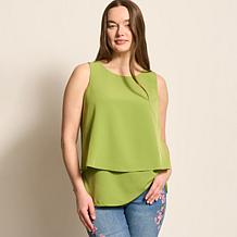 DG2 by Diane Gilman Mixed-Media Double Layer Easy Tank