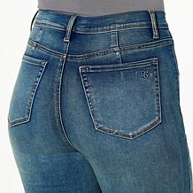 DG2 by Diane Gilman New Classic Denim Bootcut Jean with Pocket Detail