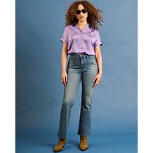 DG2 by Diane Gilman New Classic Denim Bootcut Jean with Pocket Detail