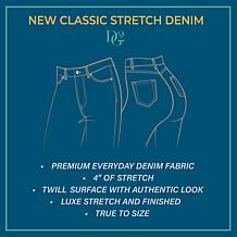 DG2 by Diane Gilman New Classic Stretch 2-Tone Wide Leg Jean