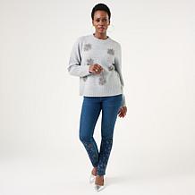 DG2 by Diane Gilman New Classic Stretch Celestial Embellished Skinn...