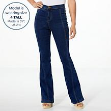 DG2 by Diane Gilman New Classic Stretch Denim Angled Seam Flare Jean