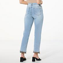 DG2 by Diane Gilman New Classic Stretch Denim Beaded Fringe Jean