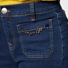 DG2 by Diane Gilman New Classic Stretch Denim Chain Bootcut Jean