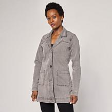DG2 by Diane Gilman New Classic Stretch Denim City Coat