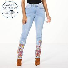 DG2 by Diane Gilman New Classic Stretch Denim Embellished Skinny Jean