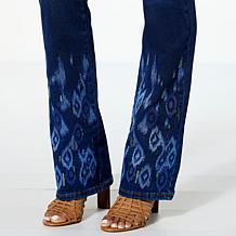DG2 by Diane Gilman New Classic Stretch Denim Embroidered Bootcut Jean