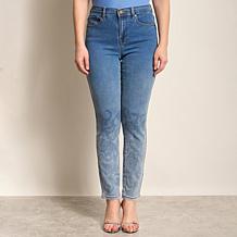 DG2 by Diane Gilman New Classic Stretch Denim Shadow Print Skinny Jean