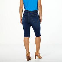 DG2 by Diane Gilman New Classic Stretch Denim Studded Bermuda Short