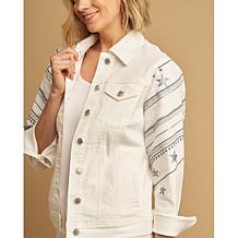 DG2 by Diane Gilman New Classic Stretch Embellished Americana Jacket