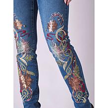 DG2 by Diane Gilman New Classic Stretch Embellished Skinny Jean