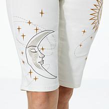 DG2 by Diane Gilman New Classic Stretch Embroidered Bermuda Short