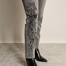DG2 by Diane Gilman New Classic Stretch Embroidered Straight-Leg Jean
