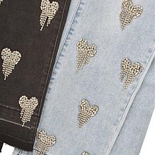 DG2 by Diane Gilman New Classic Stretch Legacy Crystal Heart Jean