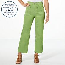DG2 by Diane Gilman New Classic Stretch Patch Pocket Wide-Leg Jean