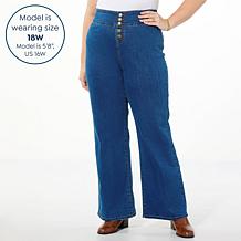 DG2 by Diane Gilman New Classic Stretch Pull-On Wide-Leg Jean