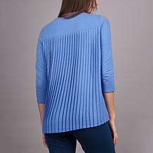 DG2 by Diane Gilman Pleated Back Swing Knit Top