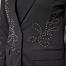 DG2 by Diane Gilman Ponte Embellished Blazer