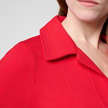 DG2 by Diane Gilman Ponte Knit Short-Sleeve A-Line Dress