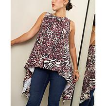 DG2 by Diane Gilman Printed Drama Top