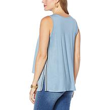 DG2 by Diane Gilman Side Stripe Easy Tank