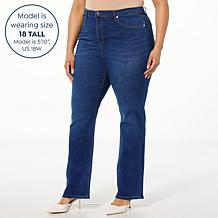 DG2 by Diane Gilman Soft and Sleek Denim Baby Bootcut 5-Pocket Jean