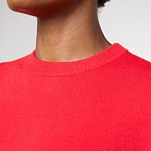 DG2 by Diane Gilman Softease Relaxed Short-Sleeve Sweater