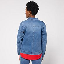 DG2 by Diane Gilman Stretch Medallion Embroidered Utility Jacket