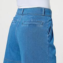 DG2 by Diane Gilman Super Stretch Knit Denim Belted Bermuda Short