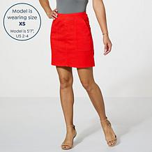 DG2 by Diane Gilman Super Stretch Knit Denim Skort