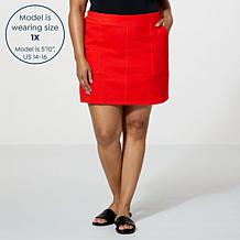 DG2 by Diane Gilman Super Stretch Knit Denim Skort