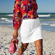 DG2 by Diane Gilman Super Stretch Knit Denim Skort