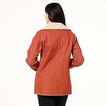 DG2 by Diane Gilman Vintage-Style Denim Sherpa Coat
