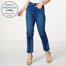 DG2 by Diane Gilman Virtual Stretch Denim Straight Leg Crop Jean