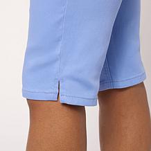 DG2 by Diane Gilman Virtual Stretch Solid Denim Pull-On Bermuda Shorts