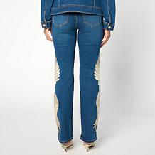 DG2 New Classic Stretch Diamond Embroidered Bootcut Jean