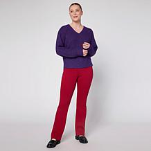DG2by Diane Gilman Softease Sequin V-Neck Sweater