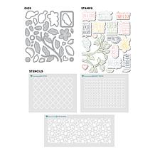 Diamond Press Birds of a Feather Stamp, Die and Stencil Kit